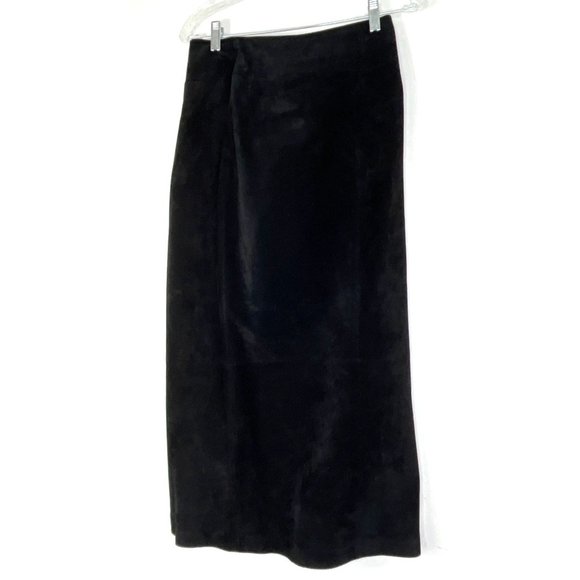 Kate Hill Black suede column skirt size 4 69d - Picture 2 of 14